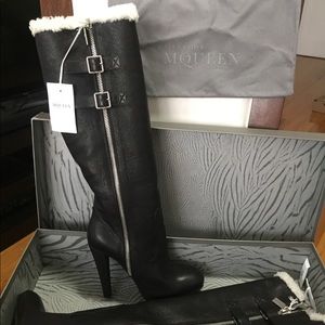 NWT Alexander McQueen Shearling Boots
